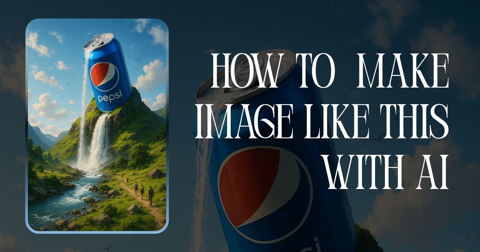 Pepsi Can Waterfall Image Using ChatGPT