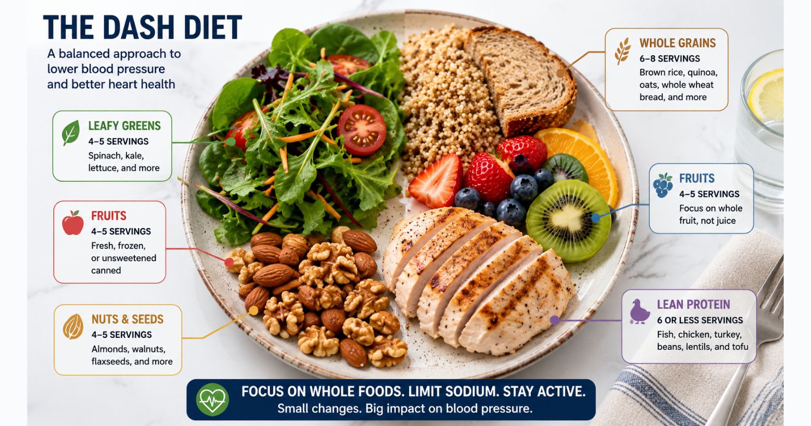 DASH diet for high blood pressure — what to eat to lower blood pressure naturally