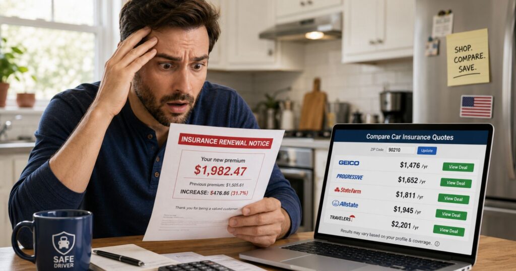 why is my car insurance so high 2026 — driver shocked by renewal notice